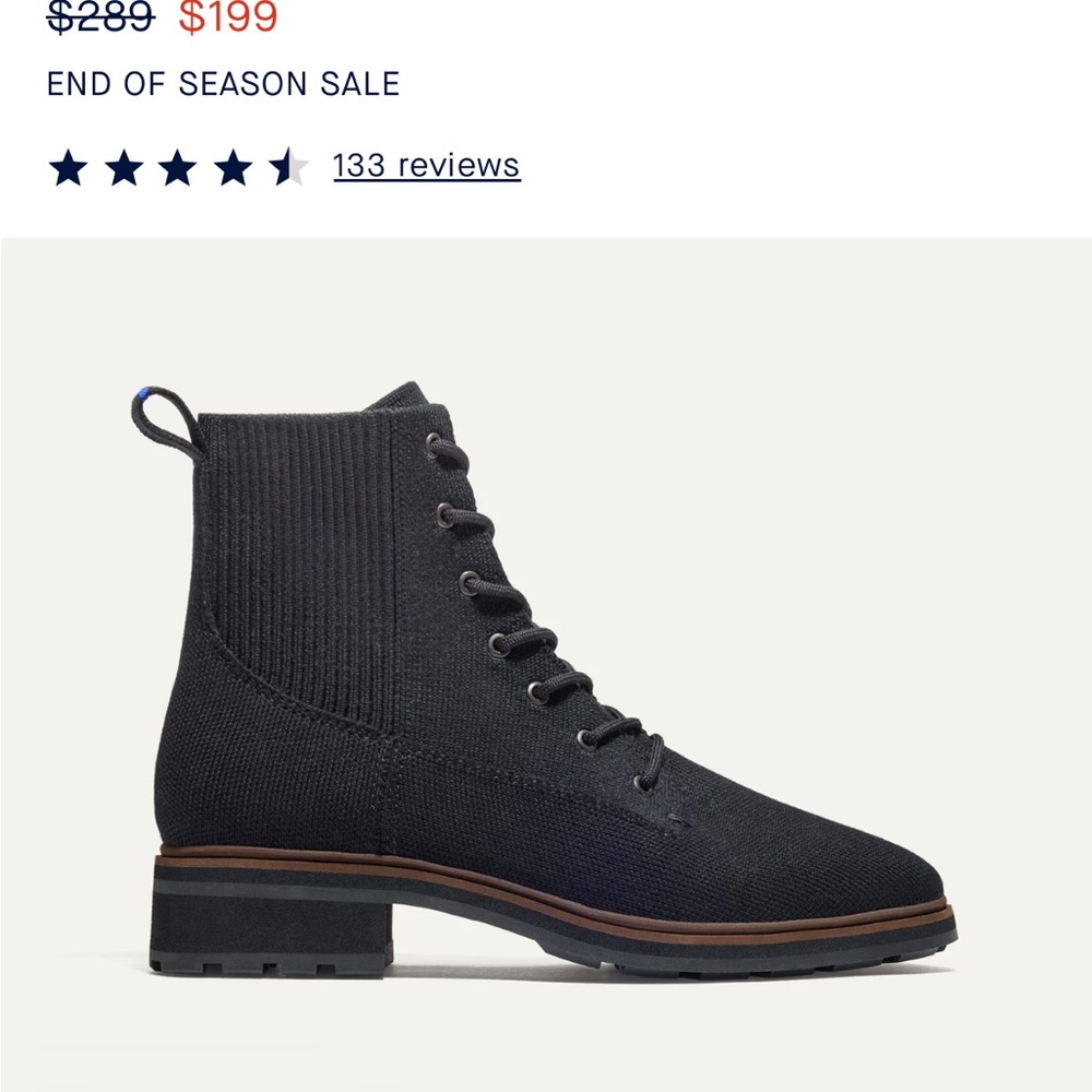 Rothy's Black Laced Lug Boots